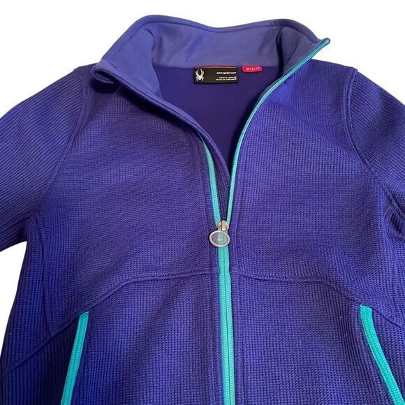 NWOT Spyder Blue Endure Mid-Weight Stryke Full Zip Jacket - Size M (10-12) - Picture 4 of 9